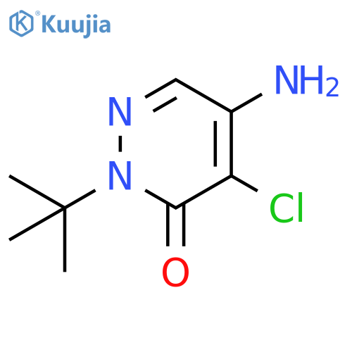 5-amino-2-tert-butyl-4-chloro-2,3-dihydropyridazin-3-one structure