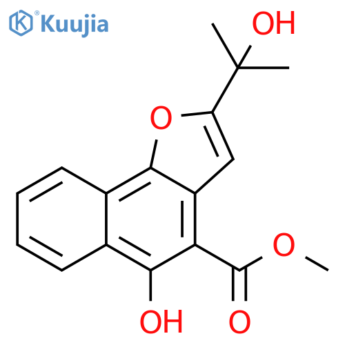 Naphtho[1,2-b]furan-4-carboxylic acid, 5-hydroxy-2-(1-hydroxy-1-methylethyl)-, methyl ester structure