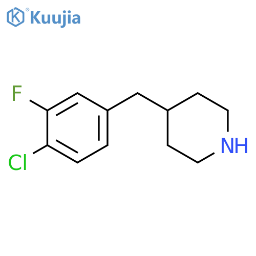 4-(4-chloro-3-fluorophenyl)methylpiperidine structure
