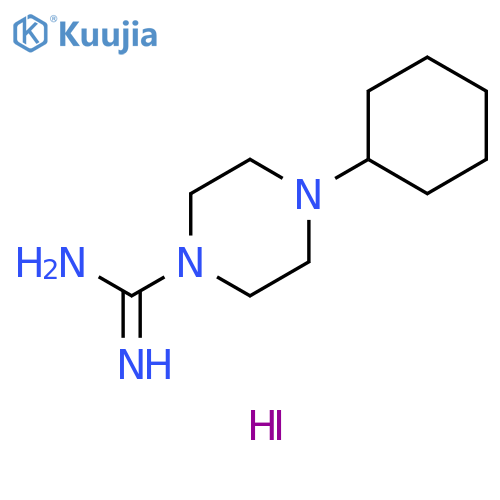 1-Piperazinecarboximidamide,4-cyclohexyl-, hydriodide (1:1) structure