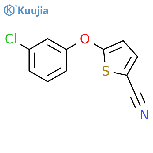 2-THIOPHENECARBONITRILE, 5-(3-CHLOROPHENOXY)- structure