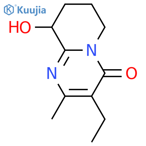 3-ethyl-9-hydroxy-2-methyl-4H,6H,7H,8H,9H-pyrido[1,2-a]pyrimidin-4-one structure