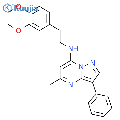 N-[2-(3,4-dimethoxyphenyl)ethyl]-5-methyl-3-phenylpyrazolo[1,5-a]pyrimidin-7-amine structure