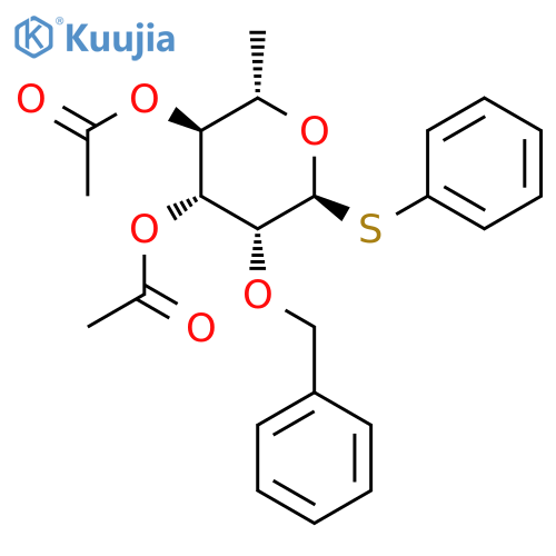 Phenyl 3,4-Di-O-acetyl-a-O-benzyl-1-thio-a-L-rhamnopyranoside structure