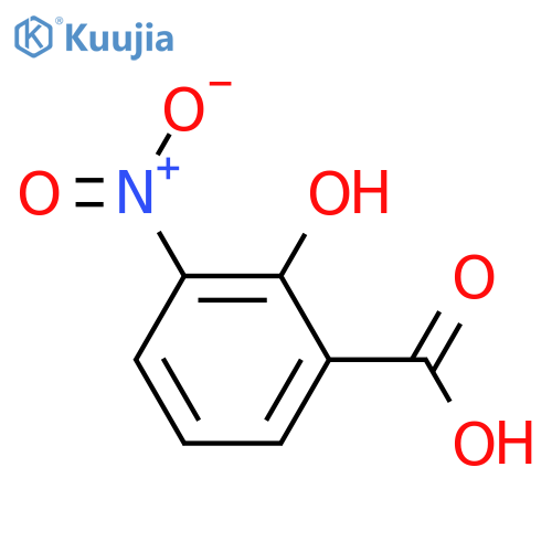 2-hydroxy-3-nitro-benzoic acid structure