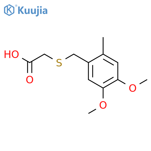 2-{(4,5-Dimethoxy-2-methylphenyl)methylsulfanyl}acetic Acid structure