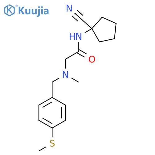 N-(1-Cyanocyclopentyl)-2-(methyl(4-(methylthio)benzyl)amino)acetamide structure