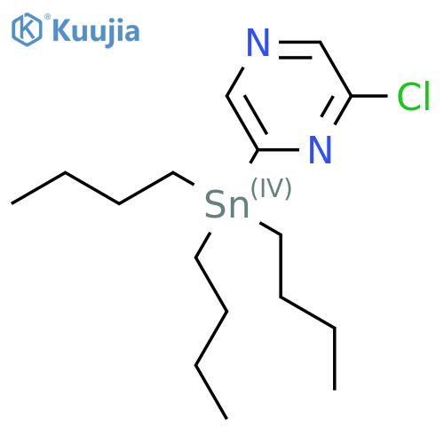 Pyrazine, 2-chloro-6-(tributylstannyl)- structure