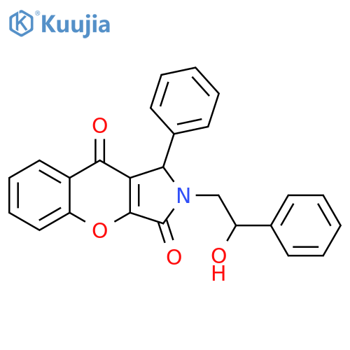 2-(2-hydroxy-2-phenylethyl)-1-phenyl-1H-chromeno[2,3-c]pyrrole-3,9-dione structure