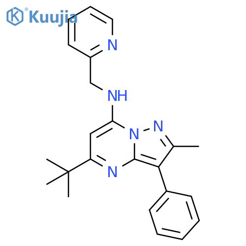 5-tert-butyl-2-methyl-3-phenyl-N-(pyridin-2-yl)methylpyrazolo1,5-apyrimidin-7-amine structure