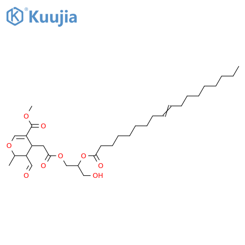 1-O-Elenoloyl-2-O-(9Z-octadecenoyl)glycerol structure