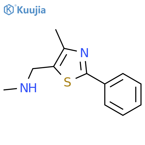 N-methyl-N-(4-methyl-2-phenyl-1,3-thiazol-5-yl)methylamine structure