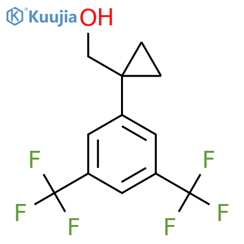 {1-3,5-bis(trifluoromethyl)phenylcyclopropyl}methanol structure