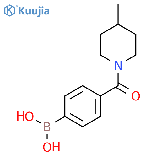4-(4-Methylpiperidine-1-carbonyl)phenylboronic acid structure