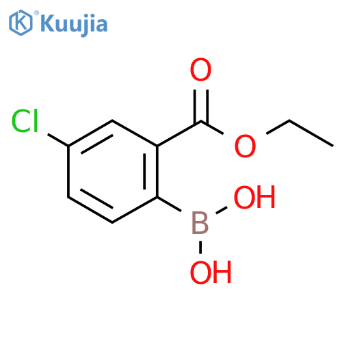 4-Chloro-2-ethoxycarbonylphenylboronic acid structure