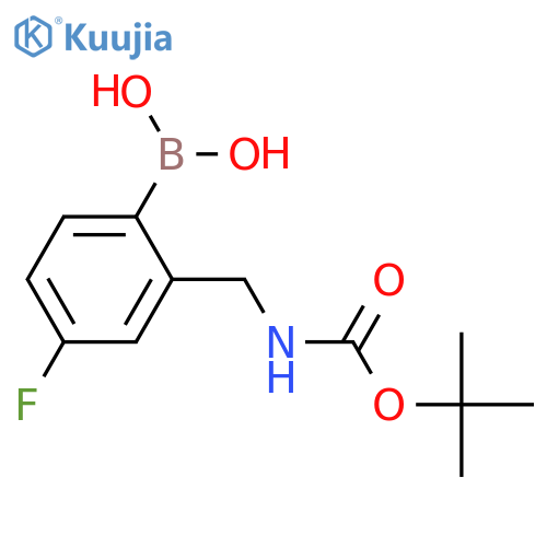 2-(N-Boc-aminomethyl)-4-fluorophenylboronic Acid structure