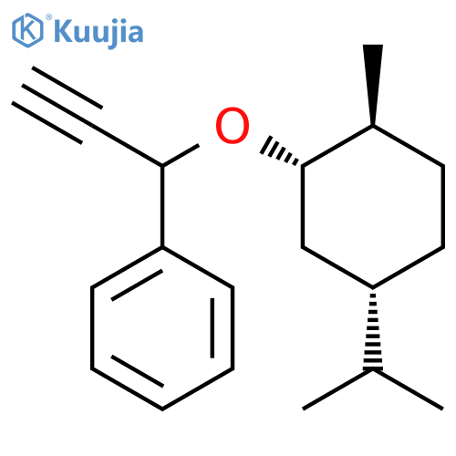 Benzene,[1-[[(1S,2S,5S)-2-methyl-5-(1-methylethyl)cyclohexyl]oxy]-2-propynyl]- structure