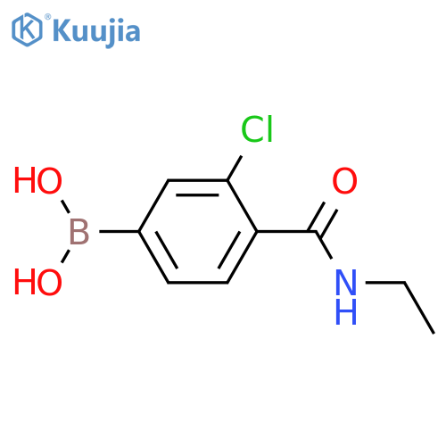 3-Chloro-4-(N-ethylcarbamoyl)phenylboronic acid structure