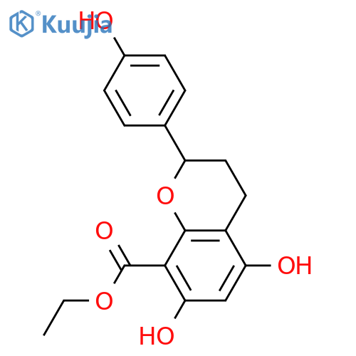 4',5,7-Trihydroxyflavan-8-carboxylic acid; (ξ)-form, Et ester structure