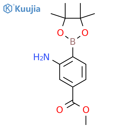 Methyl 3-amino-4-(4,4,5,5-tetramethyl-1,3,2-dioxaborolan-2-yl)benzoate structure