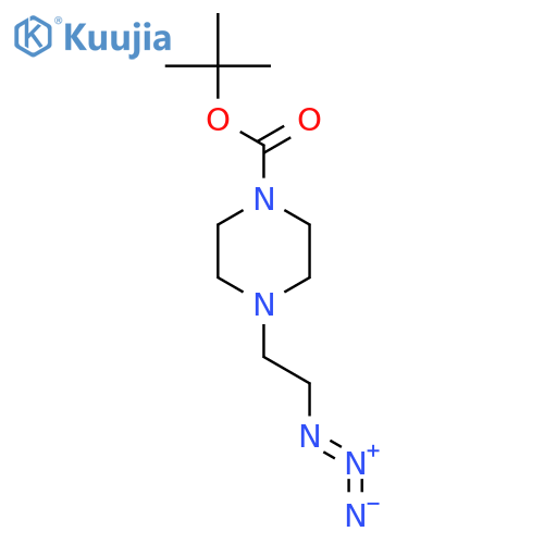 1-Piperazinecarboxylic acid, 4-(2-azidoethyl)-, 1,1-dimethylethyl ester structure