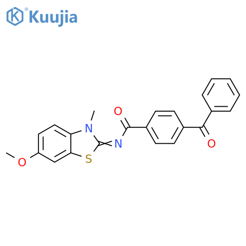 4-benzoyl-N-(2E)-6-methoxy-3-methyl-2,3-dihydro-1,3-benzothiazol-2-ylidenebenzamide structure