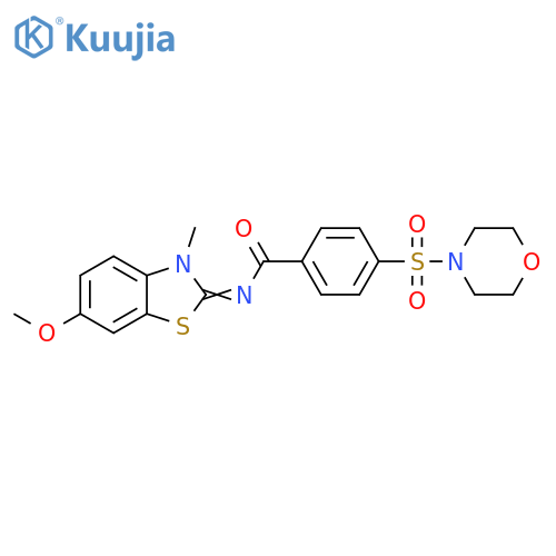 N-(2E)-6-methoxy-3-methyl-2,3-dihydro-1,3-benzothiazol-2-ylidene-4-(morpholine-4-sulfonyl)benzamide structure