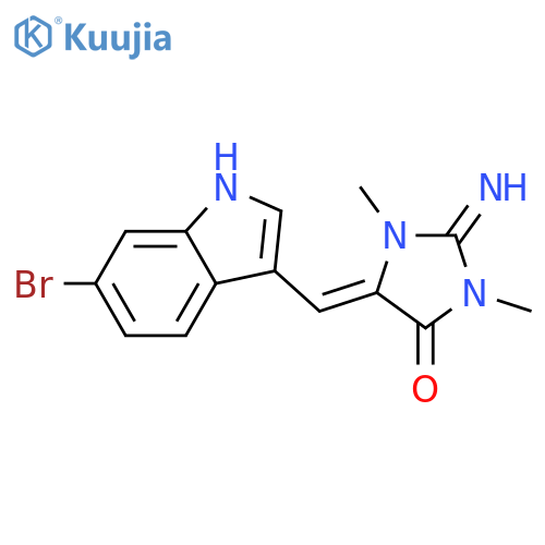 4-Imidazolidinone,5-[(6-bromo-1H-indol-3-yl)methylene]-2-imino-1,3-dimethyl- structure