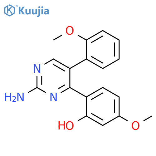 2-2-amino-5-(2-methoxyphenyl)pyrimidin-4-yl-5-methoxyphenol structure