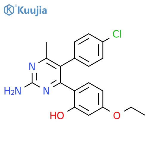 2-2-amino-5-(4-chlorophenyl)-6-methylpyrimidin-4-yl-5-ethoxyphenol structure