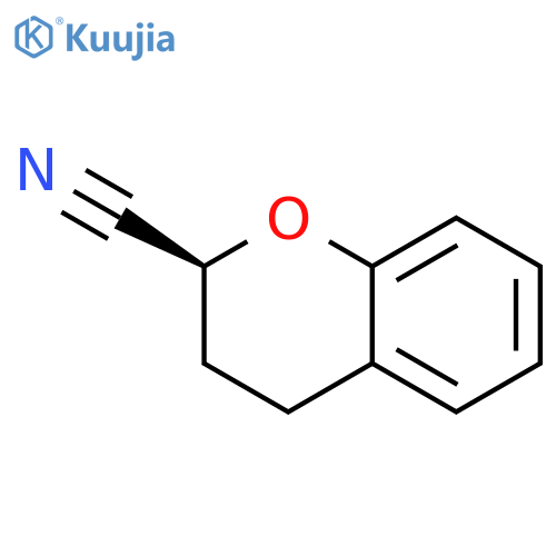 2H-1-Benzopyran-2-carbonitrile, 3,4-dihydro-, (2S)- structure