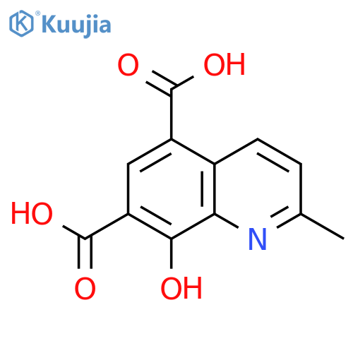 5,7-Quinolinedicarboxylic acid, 8-hydroxy-2-methyl- structure