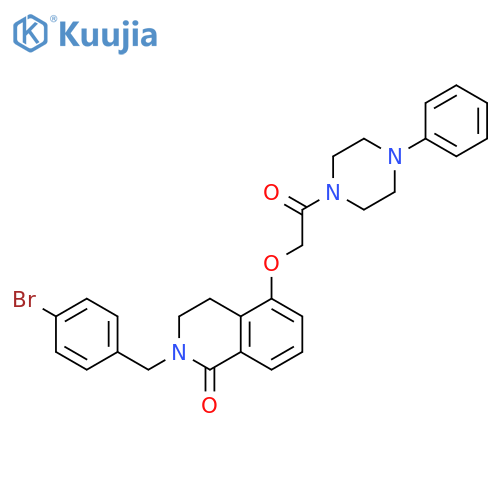 2-(4-bromophenyl)methyl-5-2-oxo-2-(4-phenylpiperazin-1-yl)ethoxy-1,2,3,4-tetrahydroisoquinolin-1-one structure