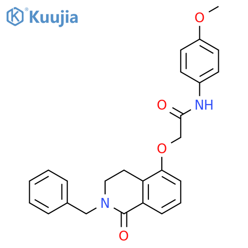 2-(2-benzyl-1-oxo-1,2,3,4-tetrahydroisoquinolin-5-yl)oxy-N-(4-methoxyphenyl)acetamide structure