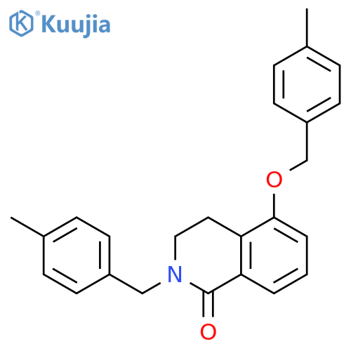 5-(4-methylphenyl)methoxy-2-(4-methylphenyl)methyl-1,2,3,4-tetrahydroisoquinolin-1-one structure