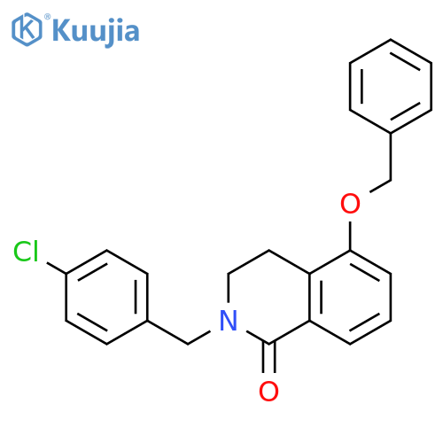 5-(benzyloxy)-2-(4-chlorophenyl)methyl-1,2,3,4-tetrahydroisoquinolin-1-one structure