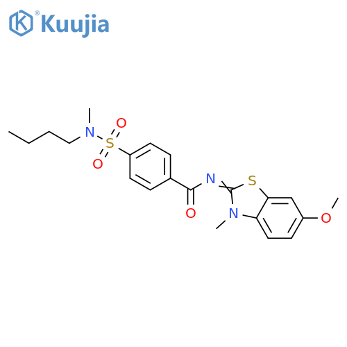 4-butyl(methyl)sulfamoyl-N-(2Z)-6-methoxy-3-methyl-2,3-dihydro-1,3-benzothiazol-2-ylidenebenzamide structure