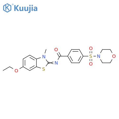 N-(2E)-6-ethoxy-3-methyl-2,3-dihydro-1,3-benzothiazol-2-ylidene-4-(morpholine-4-sulfonyl)benzamide structure