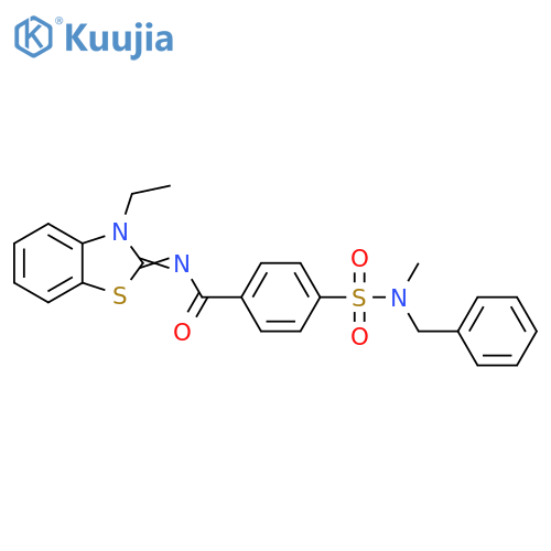 4-benzyl(methyl)sulfamoyl-N-(2Z)-3-ethyl-2,3-dihydro-1,3-benzothiazol-2-ylidenebenzamide structure