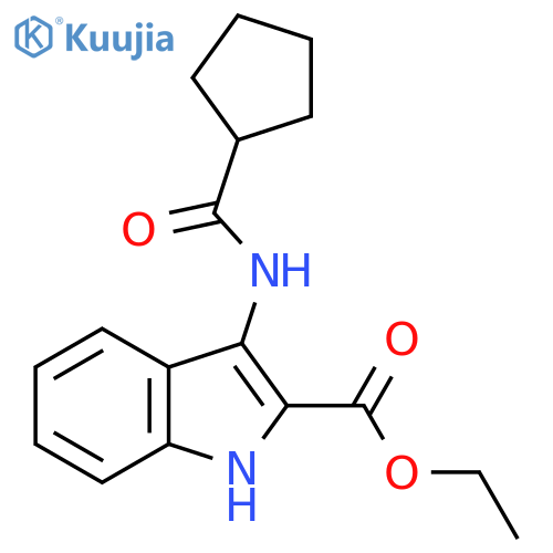 ethyl 3-cyclopentaneamido-1H-indole-2-carboxylate structure