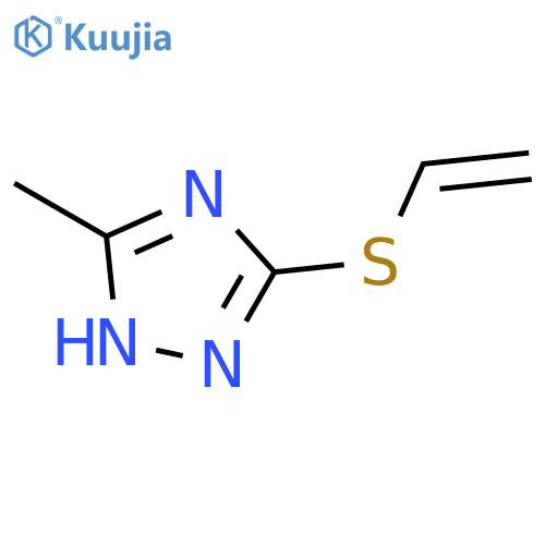 3-(ethenylsulfanyl)-5-methyl-1H-1,2,4-triazole structure