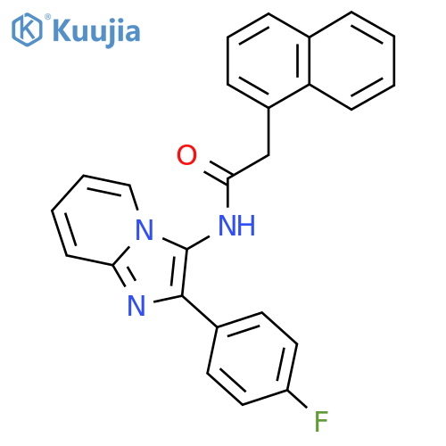 N-2-(4-fluorophenyl)imidazo1,2-apyridin-3-yl-2-(naphthalen-1-yl)acetamide structure