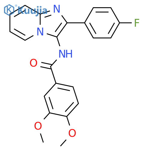 N-2-(4-fluorophenyl)imidazo1,2-apyridin-3-yl-3,4-dimethoxybenzamide structure