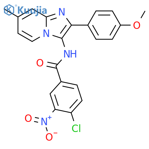 4-chloro-N-2-(4-methoxyphenyl)-7-methylimidazo1,2-apyridin-3-yl-3-nitrobenzamide structure