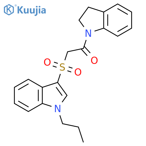 1-(2,3-dihydro-1H-indol-1-yl)-2-(1-propyl-1H-indol-3-yl)sulfonylethan-1-one structure