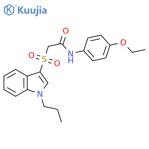 N-(4-ethoxyphenyl)-2-(1-propyl-1H-indol-3-yl)sulfonylacetamide structure