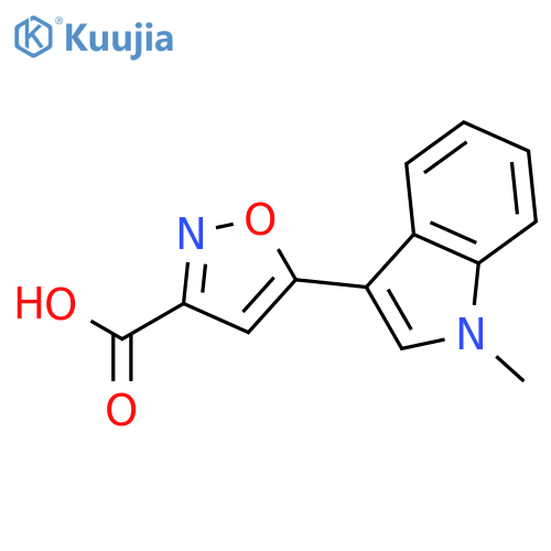 5-(1-methyl-1H-indol-3-yl)-1,2-oxazole-3-carboxylic acid structure