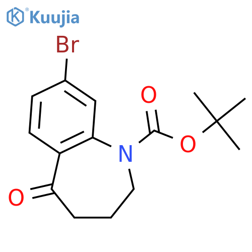 tert-Butyl 8-bromo-5-oxo-2,3,4,5-tetrahydro-1H-benzo[b]azepine-1-carboxylate structure
