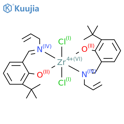 Bis(N-3-tert-butylsalicylidene-allylamine)-zirconium(IV) dichloride structure