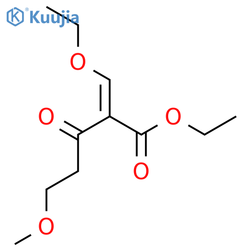 PENTANOIC ACID, 2-(ETHOXYMETHYLENE)-5-METHOXY-3-OXO-, ETHYL ESTER structure